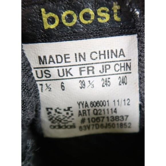 Adidas Shoes Womens 7.5 Athletic Trainers Energy Boost Sneakers Running Black - Picture 5 of 16